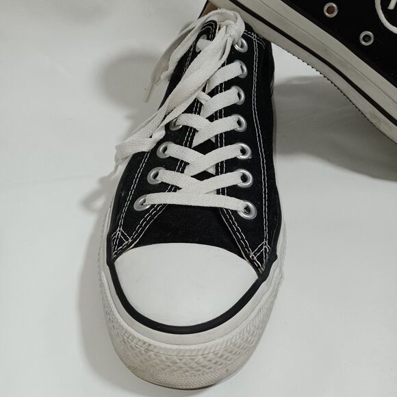 Vintage Converse All Star Black Low Tops Size Mens 10.5 Women\'s 12.5 Excellent main image 8
